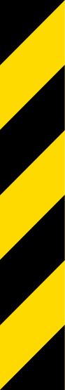Sinal de trânsito, balizas de posição com faixas pretas e amarelas