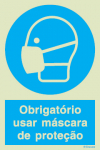 Sinal Risco Covid-19, Obrigação, Obrigatório usar máscara de proteção