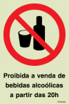 Sinal Risco Covid-19, Proibição, Proibida a venda de bebidas alcóolicas a partir das 20h