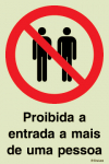 Sinal Risco Covid-19, Proibição, Proibida entrada a mais de uma pessoa