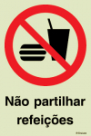Sinal Risco Covid-19, Proibição, Não partilhar refeições