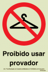 Sinal Risco Covid-19, Proibição, Proibido usar o elevador