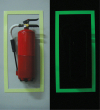 Moldura fotoluminescente para 5 extintores
