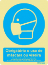 Sinal Risco Covid-19 para Transportes públicos, Obrigação, Obrigatório o uso de máscara ou viseira