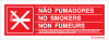 Sinal de zona de não fumadores de acordo com Lei n.º 37/2007 de 14 de agosto alterada pelas Leis n.ºs 109/2015, de 26 de agosto, 63/2017, de 3 de agosto e DL n.º 9/2021, de 29 de janeiro